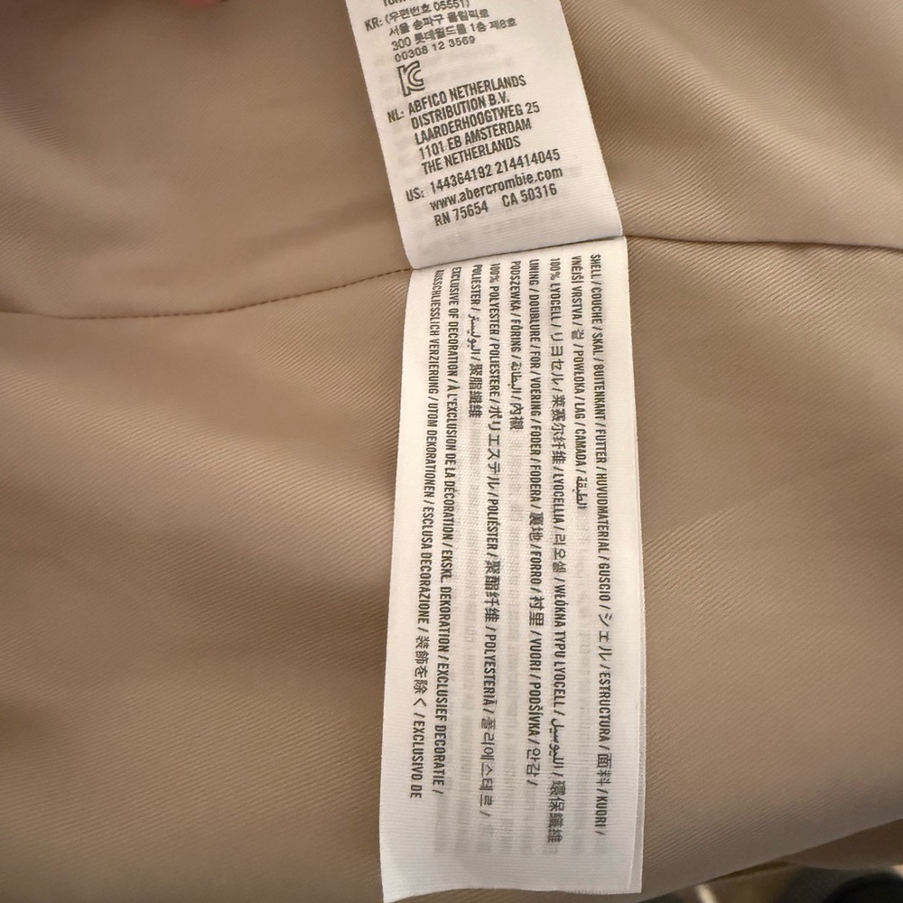 Abercrombie & Fitch Beige Trench Coat - Picture 5 of 7